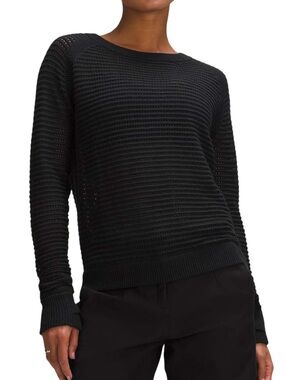 *RARE FIND* Lululemon athletica pointelle knit cotton Sweater long sleeve top